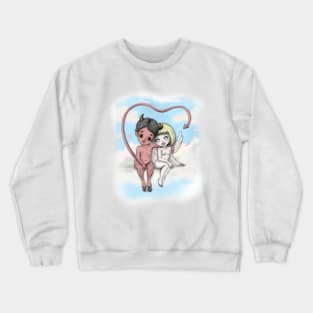 Little devil in love with an angel Crewneck Sweatshirt